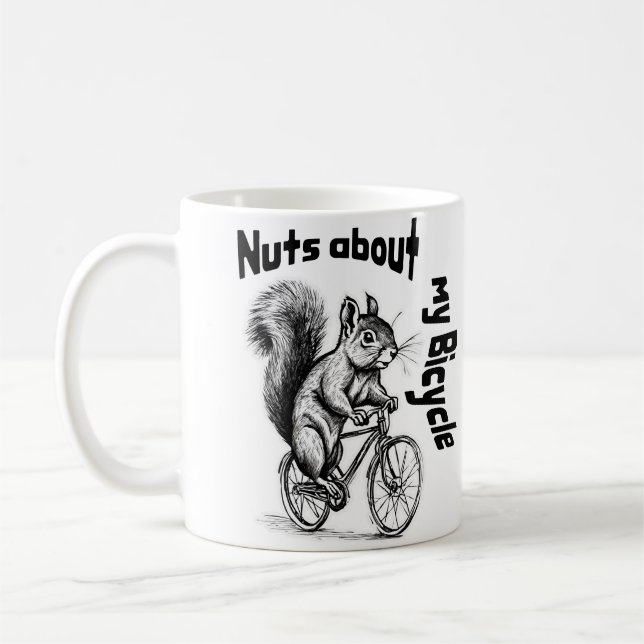 Taza De Café Ardilla en un regalo de entusiasta del ciclismo (Izquierda)