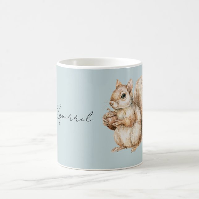 Taza De Café Ardilla Marrón Azul (Centro)