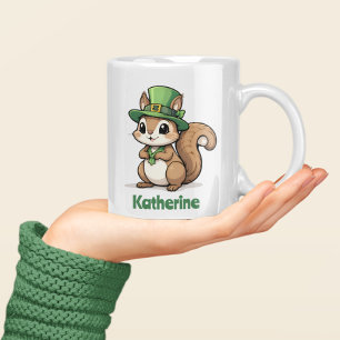 Taza De Café ardilla personalizada del Día de San Patricio