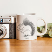 Ardilla personalizada Gris de vida silvestre ilust