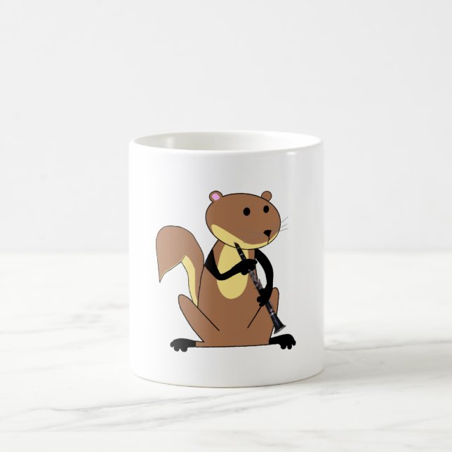Taza De Café Ardilla que juega el Clarinet (Centro)