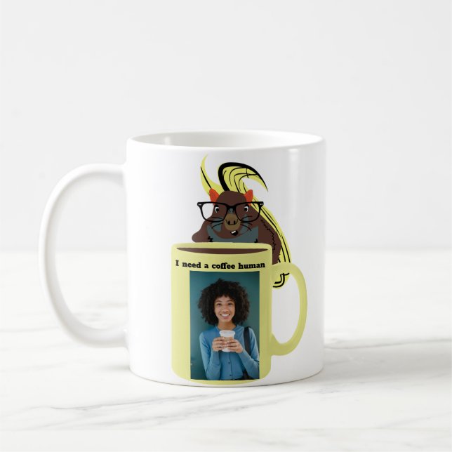 Taza De Café Ardilla traviesa #396 Café Humano (Izquierda)
