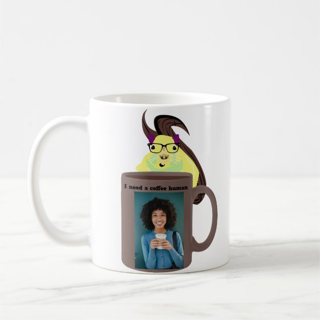 Taza De Café Ardilla traviesa #507 Café Humano (Izquierda)
