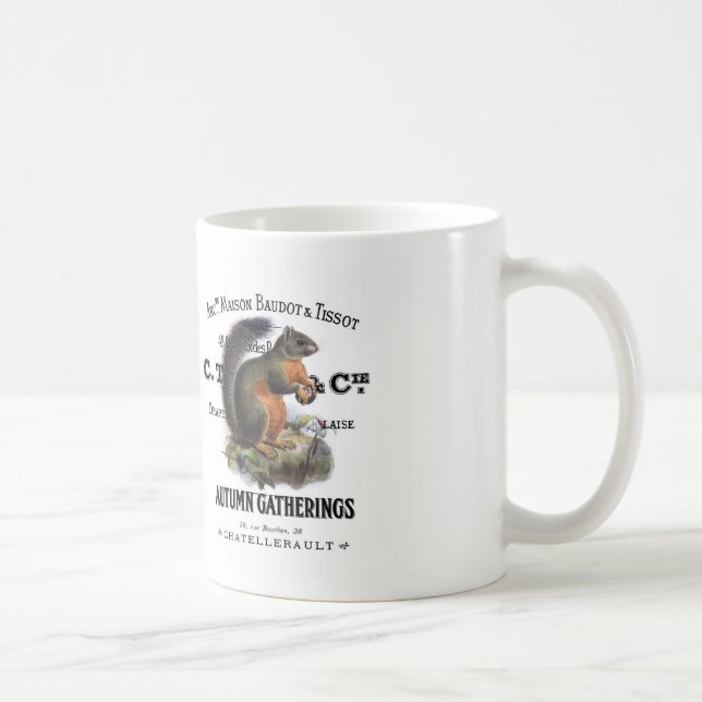 Taza De Café ardilla vintage moderna (Derecha)