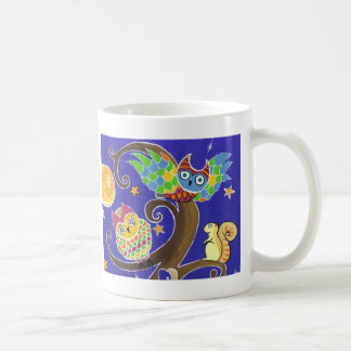 Taza De Café ardilla y búhos