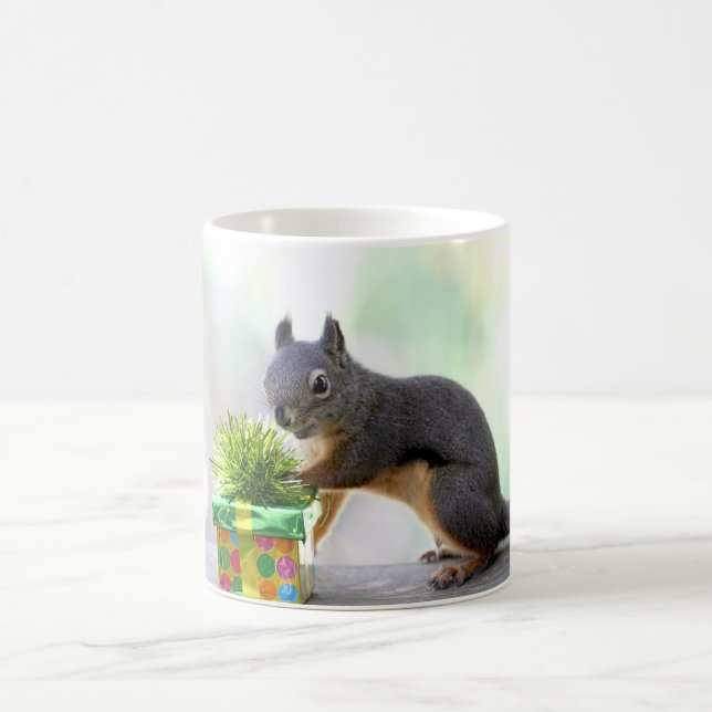 Taza De Café Ardilla y presente envuelto (Centro)