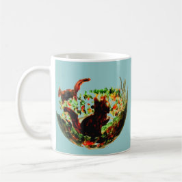 Taza De Café Ardillas otoñales de arte animal
