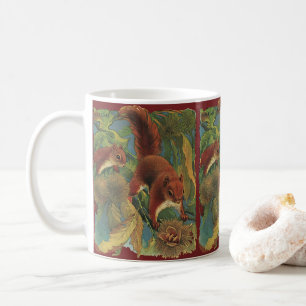 Taza De Café Ardillas Vintage, Criaturas del Bosque, Animales S
