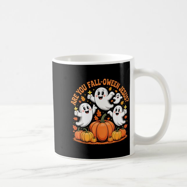 Taza De Café Are You Fall Oween Jesus Halloween Christ  (Derecha)