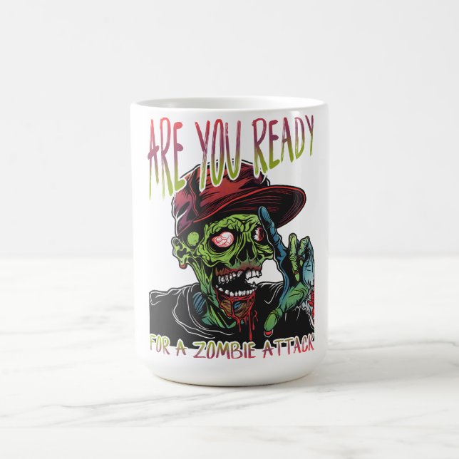 Taza De Café Are You Ready Zombie Mug | Funny Halloween Horror  (Centro)