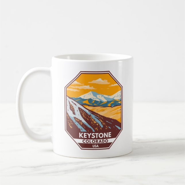 Taza De Café Área de esquí Keystone Colorado Winter  (Izquierda)