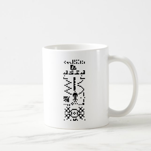 Taza De Café Arecibo Binary Message Reply (Derecha)