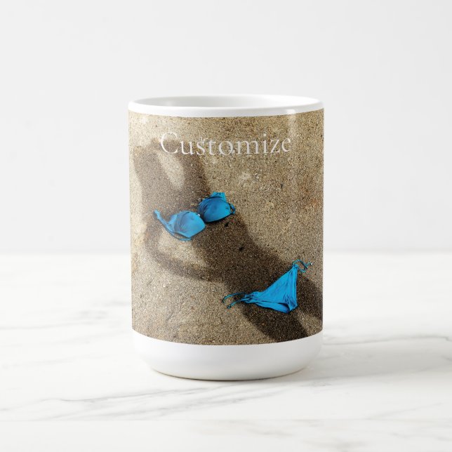 Taza De Café Arena azul de Bikini Beach Thunder_Cove (Centro)