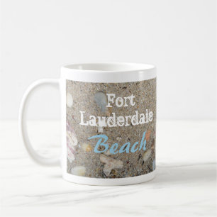 Taza De Café Arena Fort Lauderdale Beach, conchas, Coral
