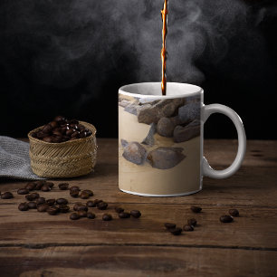 Taza De Café Arena y piedras