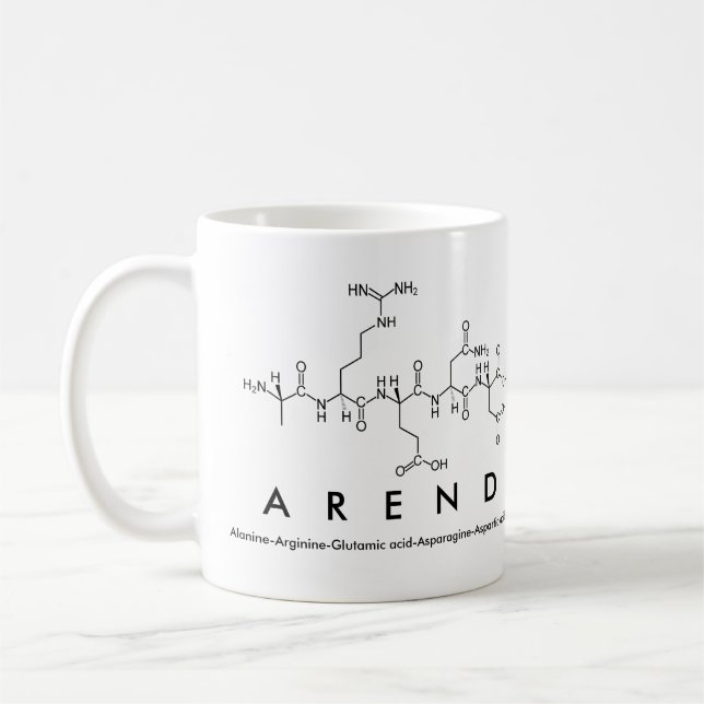 Taza De Café Arend peptide name mug (Izquierda)