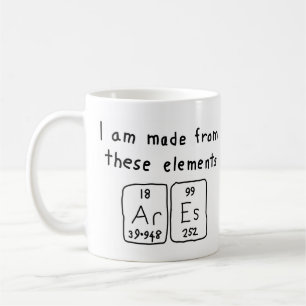 Taza De Café Ares periódica nombre de tabla mug