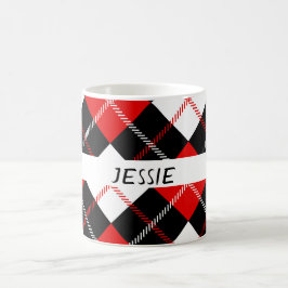 Taza De Café Argel blanco negro rojo festivo