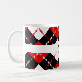 Taza De Café Argel blanco negro rojo festivo