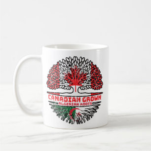Taza De Café Argelia Bandera de raíces de árbol canadiense arge