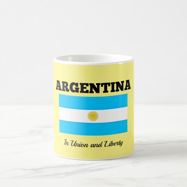 Taza De Café Argentina - Bandera y Motto (Centro)