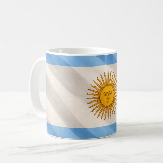 Taza De Café Argentina Flag Mug (Anverso izquierdo)