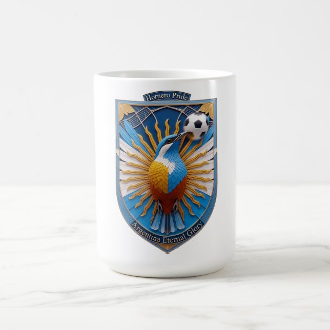 Taza De Café Argentina Soccer Hornero, National Pride Gift (Centro)