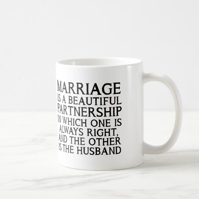 Taza De Café Argumento matrimonial Divertido Mug (Derecha)