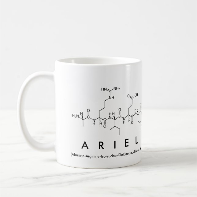 Taza De Café Ariel peptide name mug (Izquierda)