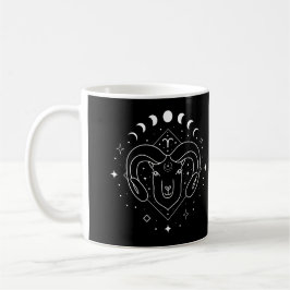Taza De Café Aries Astrología Zodiaco Personalizada Blanco Negr