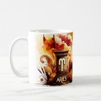 Taza De Café Aries de acuarela