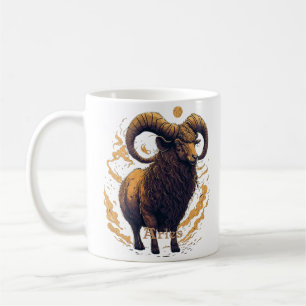Taza De Café Aries de la señal del horóscopo