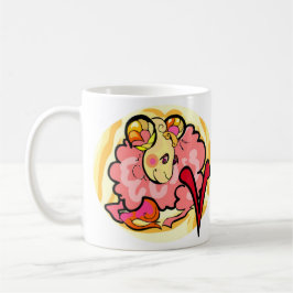 Taza De Café Aries de los años 70 pintadas con símbolo