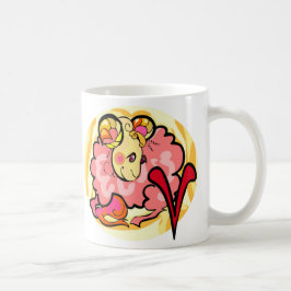 Taza De Café Aries de los años 70 pintadas con símbolo