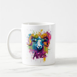 Taza De Café "Aries de los años 90: Splatter Paint Mug"
