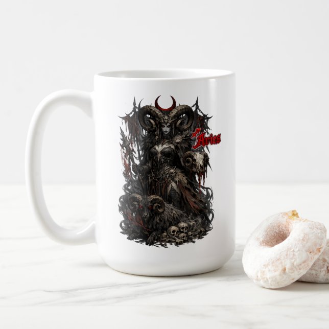 Taza De Café Aries — El Presagio Cornudo (Con donut)