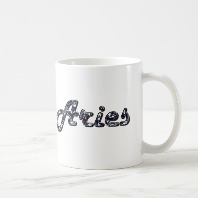 Taza De Café Aries en diamantes (Derecha)