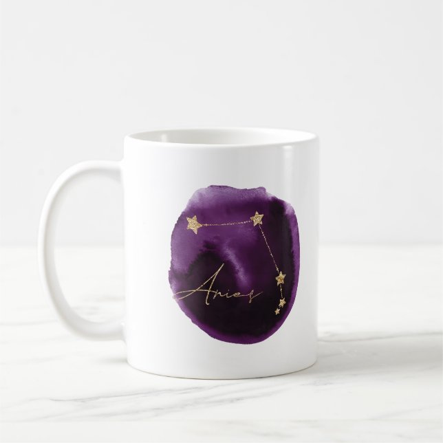 Taza De Café Aries Gifts Personalizado Zodiac Mug Constellation (Izquierda)
