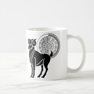 Taza De Café Aries Ram al estilo griego