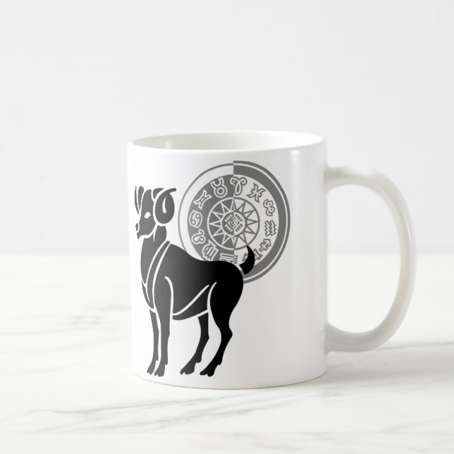 Taza De Café Aries Ram al estilo griego (Derecha)