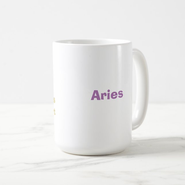 Taza De Café Aries Shady Zodiac Funny (Anverso derecho)