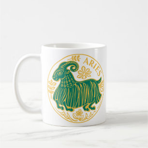 Taza De Café Aries Signo del Zodiaco