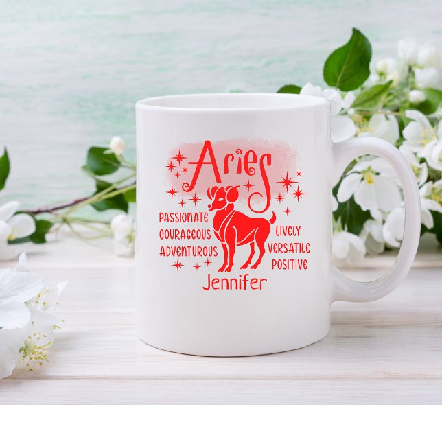 Taza De Café Aries Zodiac Rasgos Personalizados Horóscopo (Subido por el creador)