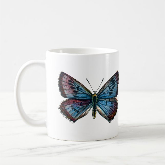 Taza De Café Arion Glaucopsyche - La mariposa azul grande (Izquierda)