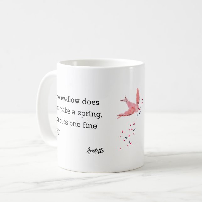 Taza De Café Aristotle Spring Quote Decor For Home  (Anverso izquierdo)