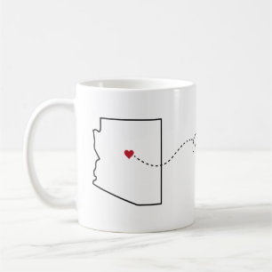 Taza De Café Arizona a California - Heart2Heart Coffee Mug