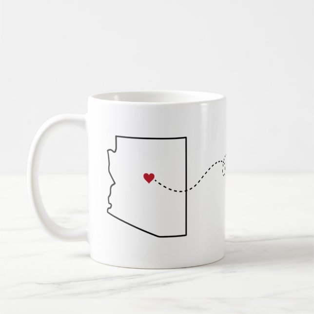 Taza De Café Arizona a California - Heart2Heart Coffee Mug (Izquierda)