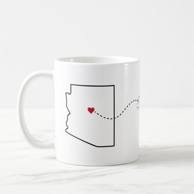 Taza De Café Arizona a Colorado - Heart2Heart Coffee Mug (Izquierda)