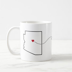 Taza De Café Arizona a Connecticut - Heart2Heart Coffee Mug