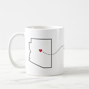 Taza De Café Arizona a Illinois - Heart2Heart Coffee Mug